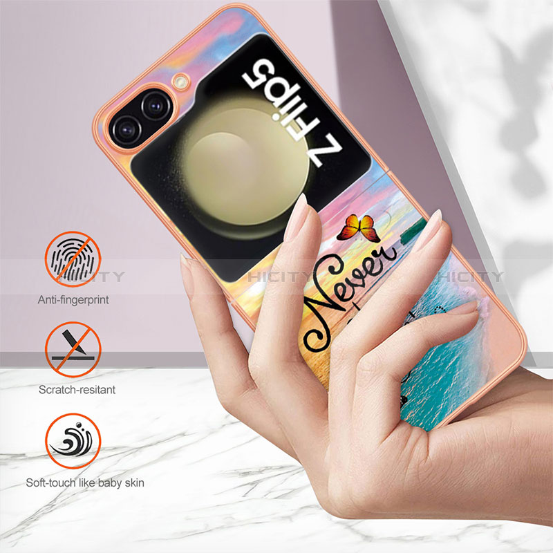 Coque Silicone Motif Fantaisie Souple Couleur Unie Etui Housse YB3 pour Samsung Galaxy Z Flip5 5G Plus