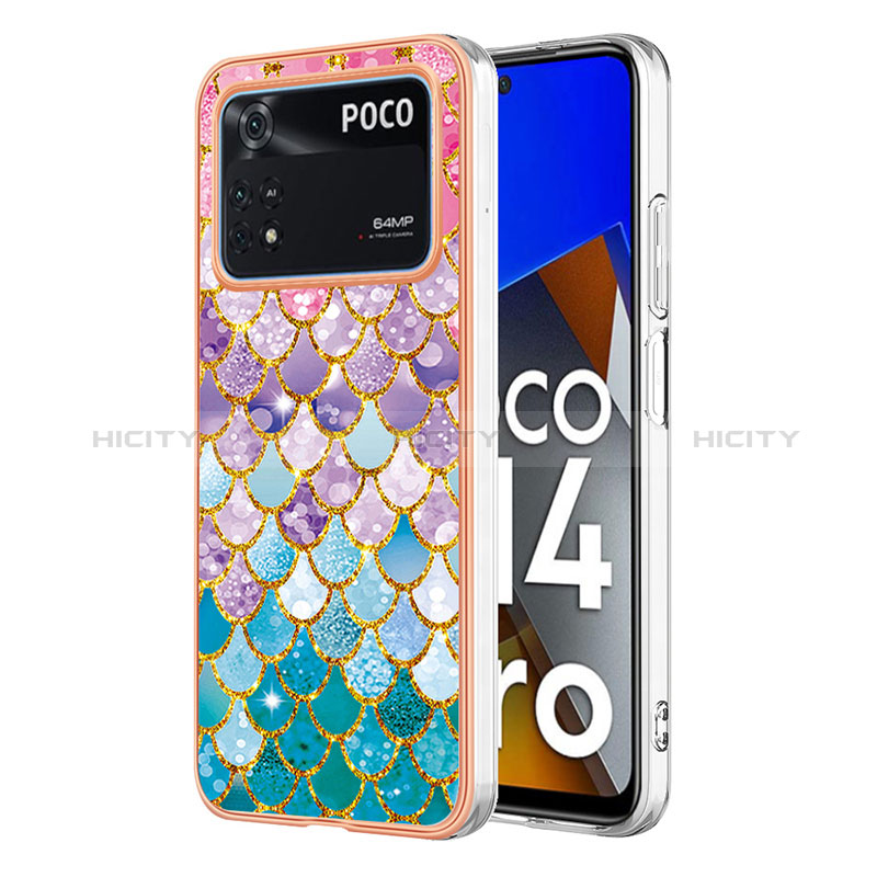 Coque Silicone Motif Fantaisie Souple Couleur Unie Etui Housse YB3 pour Xiaomi Poco M4 Pro 4G Colorful Plus