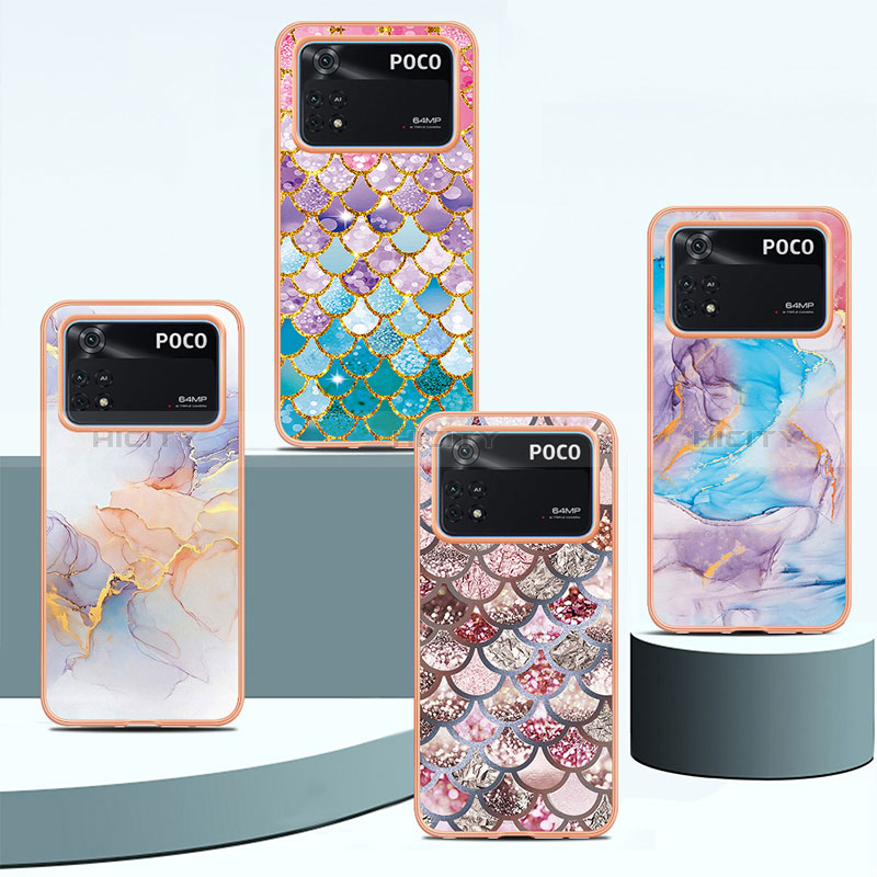 Coque Silicone Motif Fantaisie Souple Couleur Unie Etui Housse YB3 pour Xiaomi Poco M4 Pro 4G Plus