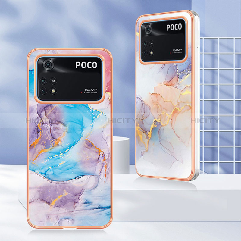 Coque Silicone Motif Fantaisie Souple Couleur Unie Etui Housse YB3 pour Xiaomi Poco M4 Pro 4G Plus