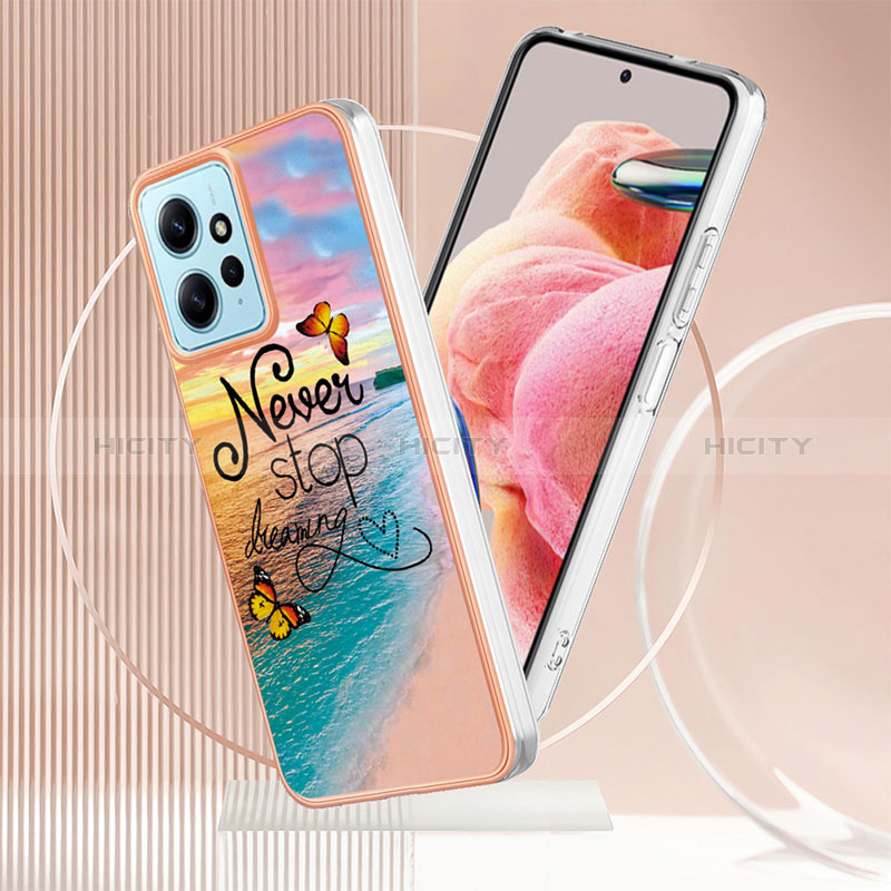 Coque Silicone Motif Fantaisie Souple Couleur Unie Etui Housse YB3 pour Xiaomi Redmi Note 12 4G Plus