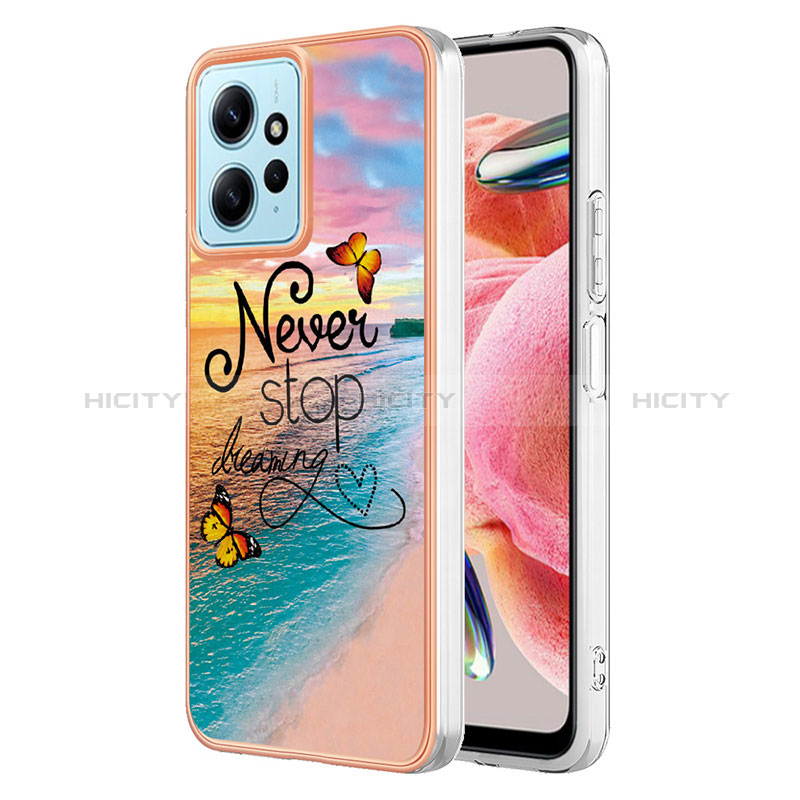 Coque Silicone Motif Fantaisie Souple Couleur Unie Etui Housse YB3 pour Xiaomi Redmi Note 12 4G Plus