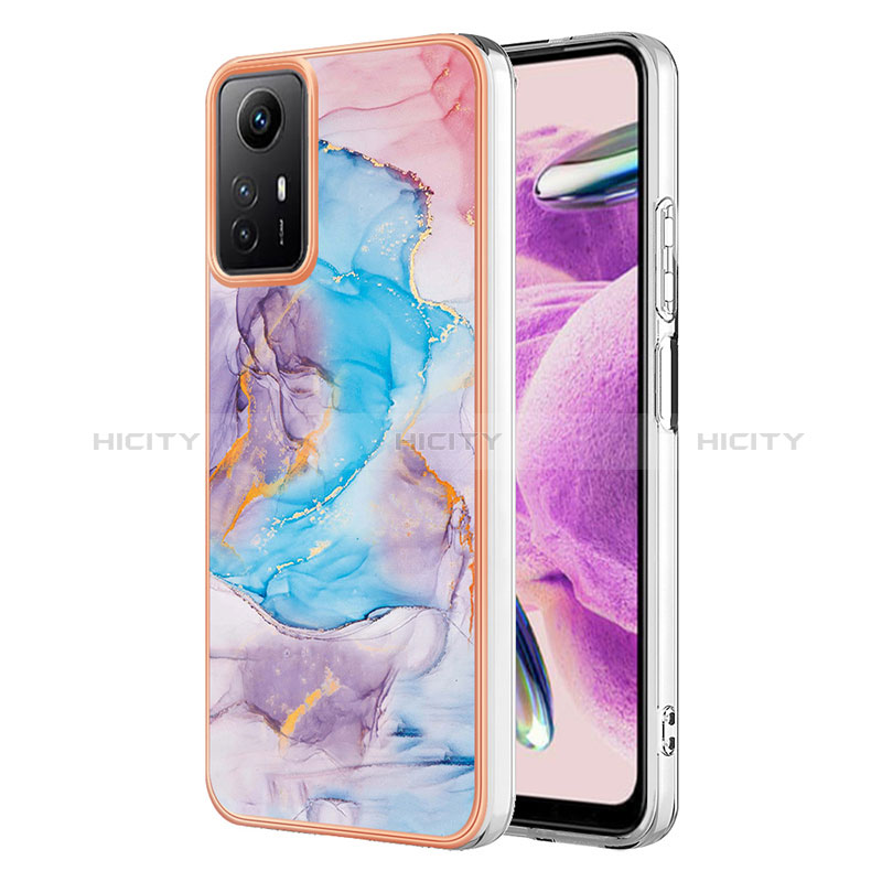 Coque Silicone Motif Fantaisie Souple Couleur Unie Etui Housse YB3 pour Xiaomi Redmi Note 12S Bleu Plus