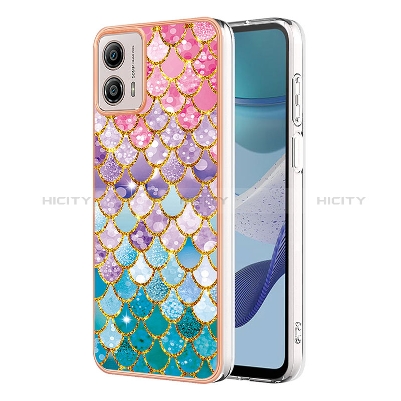 Coque Silicone Motif Fantaisie Souple Couleur Unie Etui Housse YB4 pour Motorola Moto G53j 5G Colorful Plus