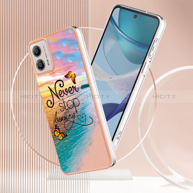 Coque Silicone Motif Fantaisie Souple Couleur Unie Etui Housse YB4 pour Motorola Moto G53j 5G Plus