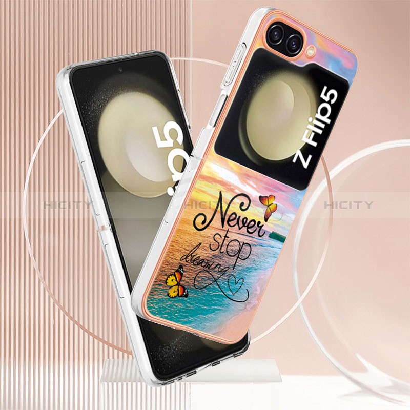 Coque Silicone Motif Fantaisie Souple Couleur Unie Etui Housse YB4 pour Samsung Galaxy Z Flip5 5G Plus