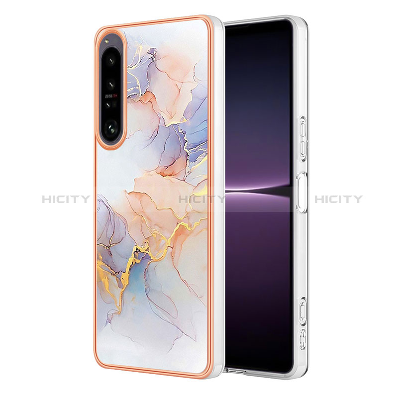 Coque Silicone Motif Fantaisie Souple Couleur Unie Etui Housse YB4 pour Sony Xperia 1 IV Violet Clair Plus