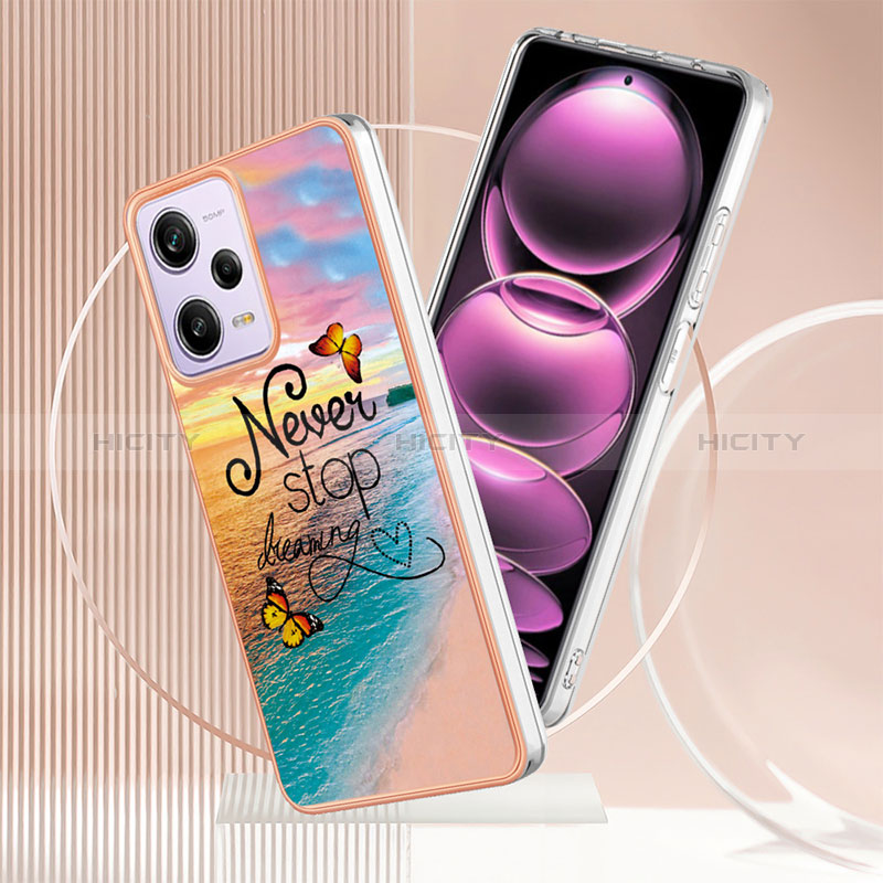 Coque Silicone Motif Fantaisie Souple Couleur Unie Etui Housse YB4 pour Xiaomi Redmi Note 12 Pro 5G Plus