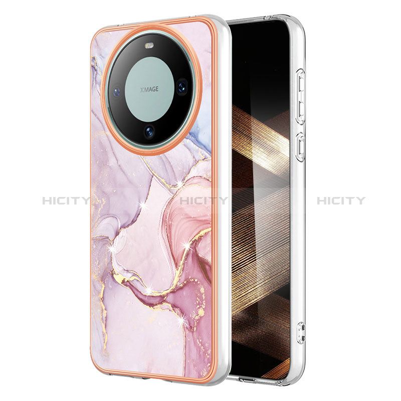 Coque Silicone Motif Fantaisie Souple Couleur Unie Etui Housse YB5 pour Huawei Mate 60 Pro+ Plus Rose Plus