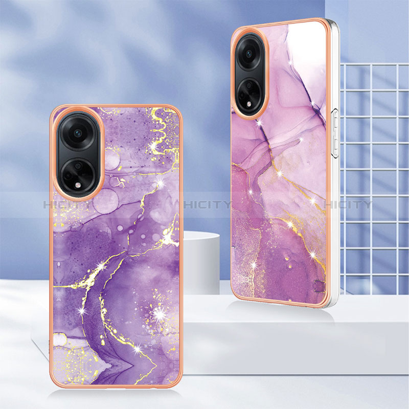 Coque Silicone Motif Fantaisie Souple Couleur Unie Etui Housse YB5 pour Oppo A98 5G Plus