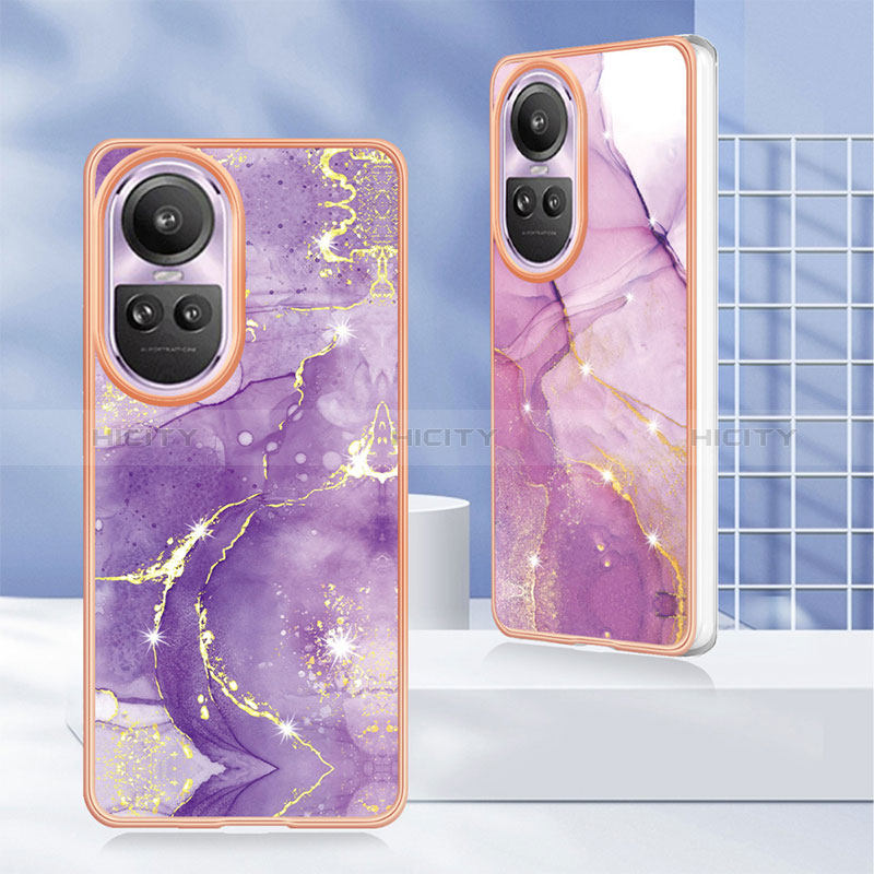 Coque Silicone Motif Fantaisie Souple Couleur Unie Etui Housse YB5 pour Oppo Reno10 Pro 5G Plus