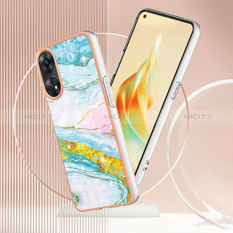 Coque Silicone Motif Fantaisie Souple Couleur Unie Etui Housse YB5 pour Oppo Reno8 T 4G Plus