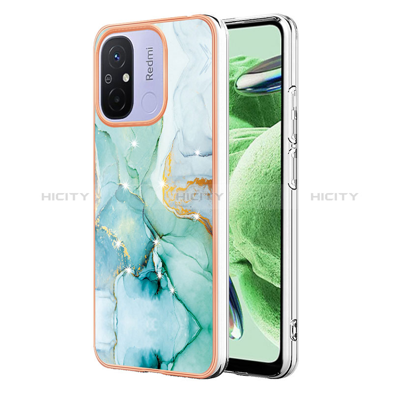 Coque Silicone Motif Fantaisie Souple Couleur Unie Etui Housse YB5 pour Xiaomi Poco C55 Vert Plus