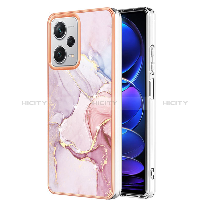 Coque Silicone Motif Fantaisie Souple Couleur Unie Etui Housse YB5 pour Xiaomi Redmi Note 12 Explorer Rose Plus