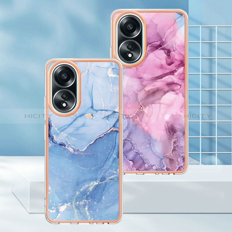 Coque Silicone Motif Fantaisie Souple Couleur Unie Etui Housse YB7 pour Oppo A78 4G Plus