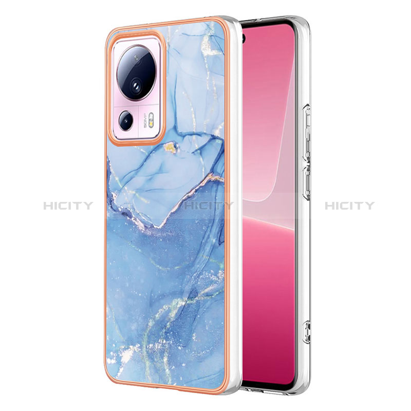 Coque Silicone Motif Fantaisie Souple Couleur Unie Etui Housse YB7 pour Xiaomi Civi 2 5G Bleu Plus