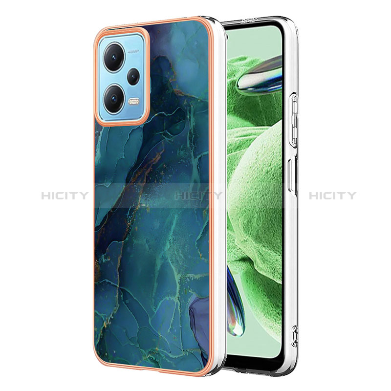 Coque Silicone Motif Fantaisie Souple Couleur Unie Etui Housse YB7 pour Xiaomi Poco X5 5G Vert Plus