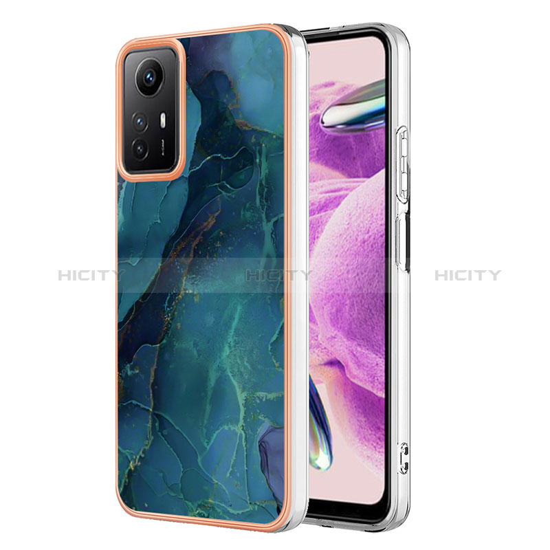 Coque Silicone Motif Fantaisie Souple Couleur Unie Etui Housse YB7 pour Xiaomi Redmi Note 12S Vert Plus