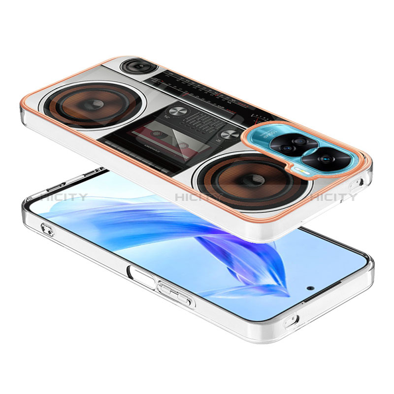 Coque Silicone Motif Fantaisie Souple Couleur Unie Etui Housse YB8 pour Huawei Honor 90 Lite 5G Colorful Plus