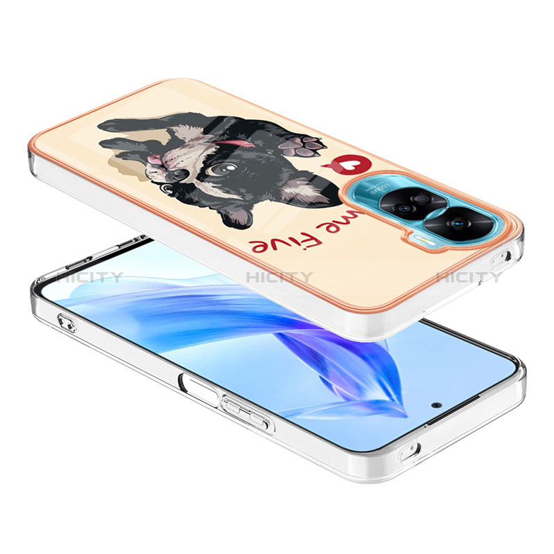 Coque Silicone Motif Fantaisie Souple Couleur Unie Etui Housse YB8 pour Huawei Honor 90 Lite 5G Kaki Plus