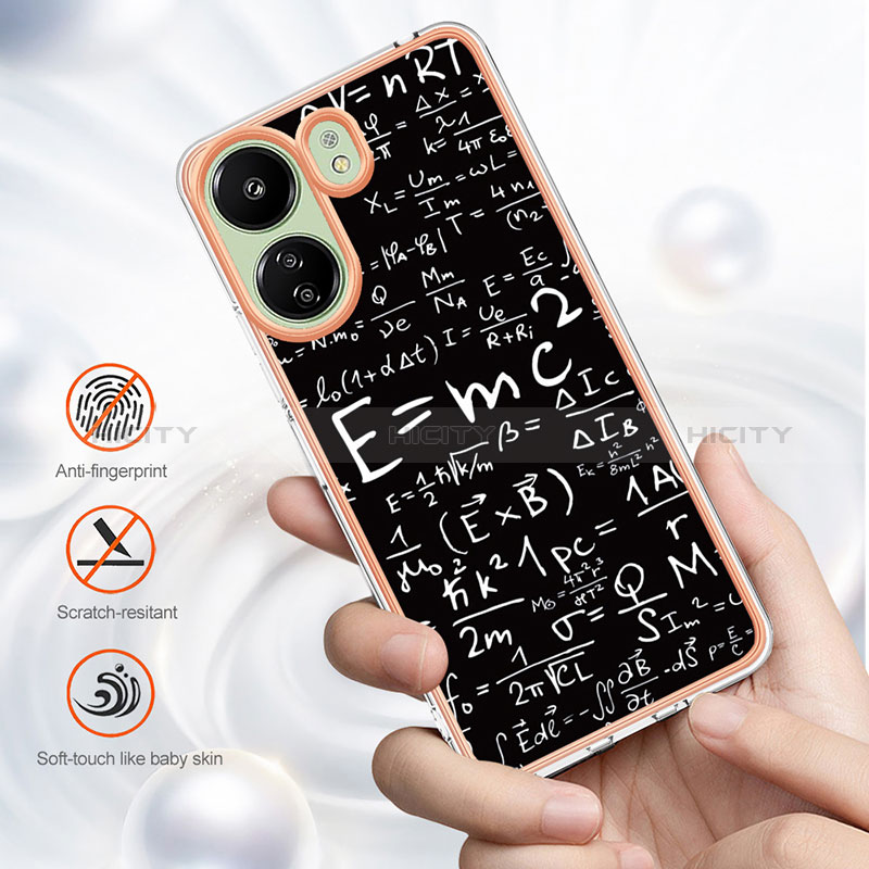 Coque Silicone Motif Fantaisie Souple Couleur Unie Etui Housse YB8 pour Xiaomi Redmi 13C Plus