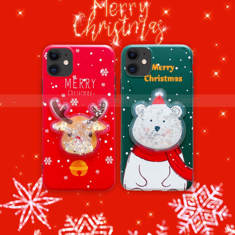 Coque Silicone Motif Noel Souple Couleur Unie Etui Housse C01 pour Apple iPhone 11 Plus