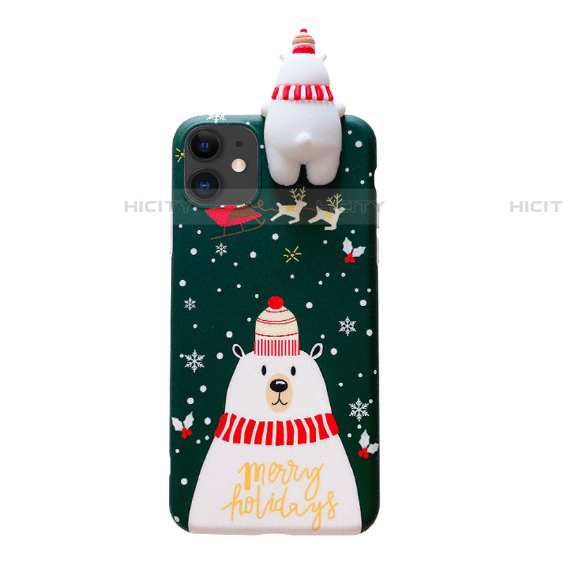 Coque Silicone Motif Noel Souple Couleur Unie Etui Housse C02 pour Apple iPhone 11 Plus