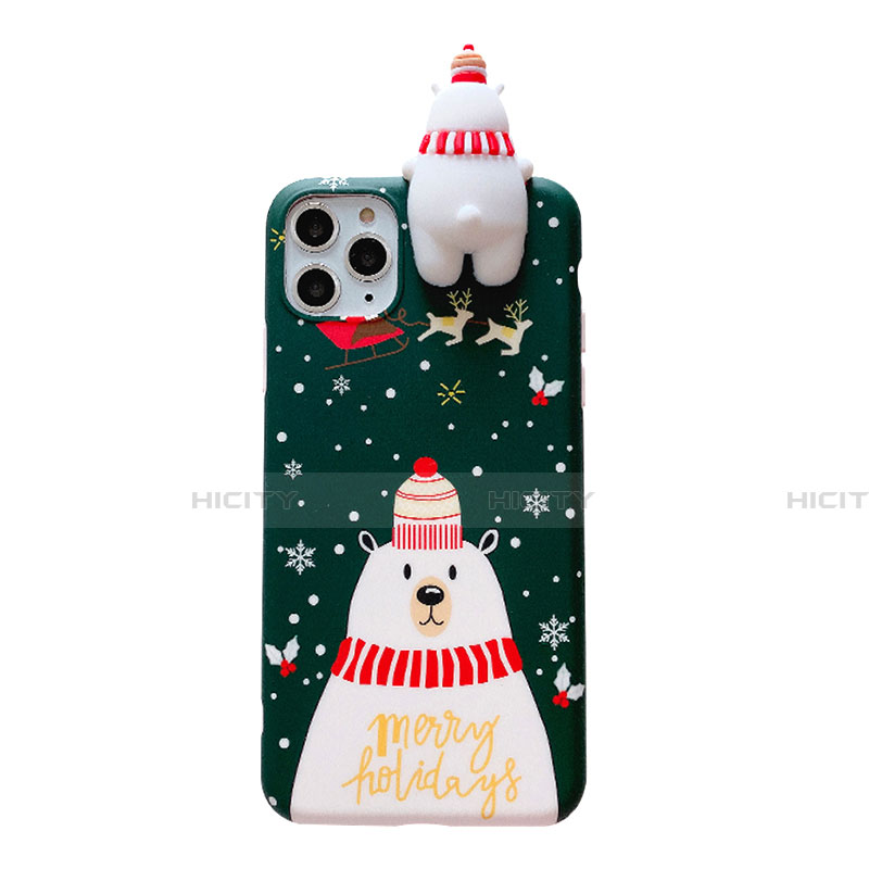 Coque Silicone Motif Noel Souple Couleur Unie Etui Housse C02 pour Apple iPhone 11 Pro Plus