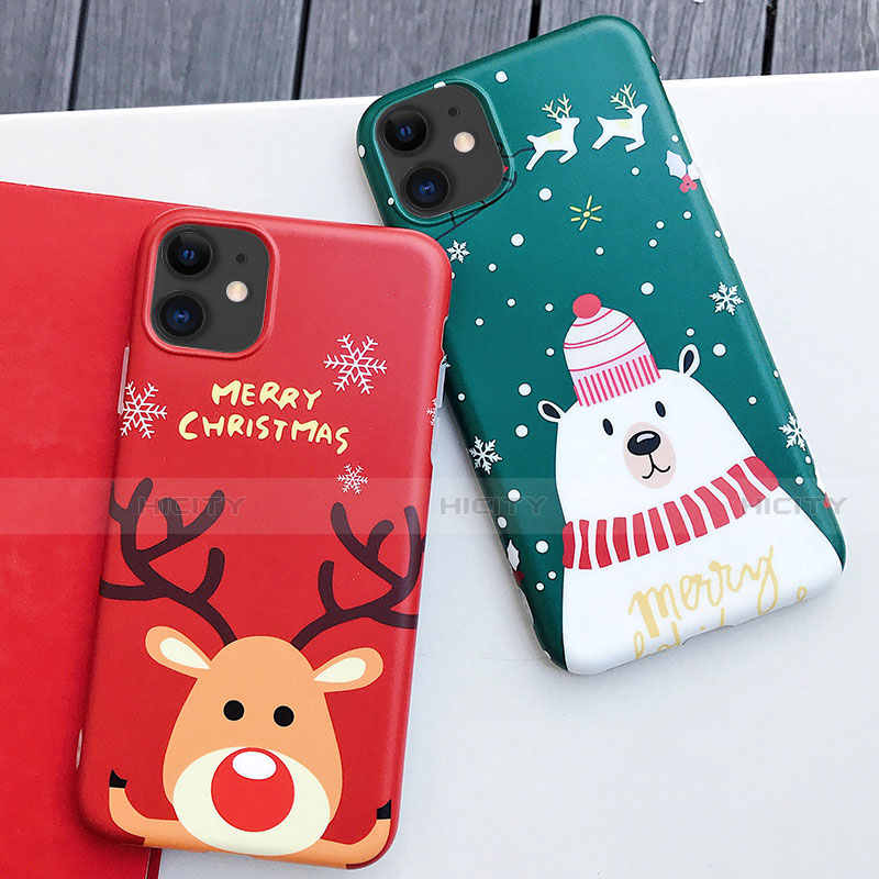 Coque Silicone Motif Noel Souple Couleur Unie Etui Housse S01 pour Apple iPhone 11 Plus