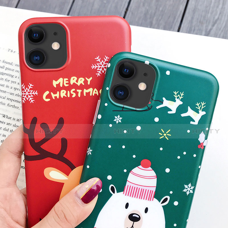 Coque Silicone Motif Noel Souple Couleur Unie Etui Housse S01 pour Apple iPhone 11 Plus