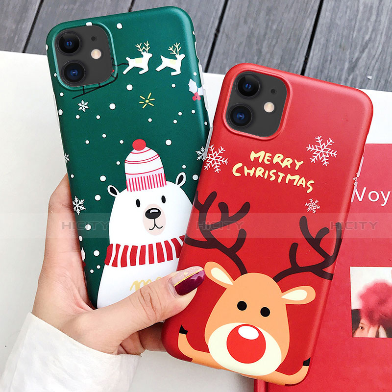 Coque Silicone Motif Noel Souple Couleur Unie Etui Housse S01 pour Apple iPhone 11 Plus