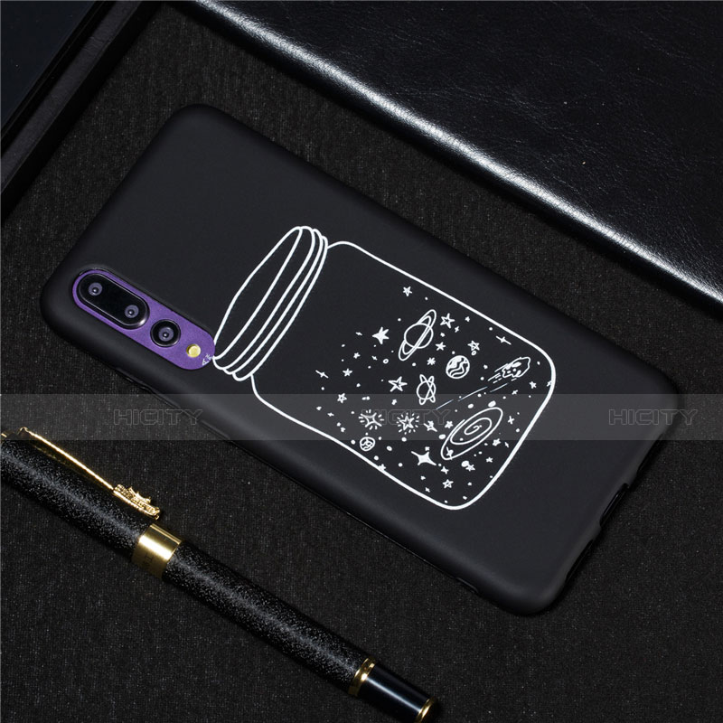 Coque Silicone Paillette Etoile Souple Couleur Unie Etui Housse pour Huawei P20 Pro Plus