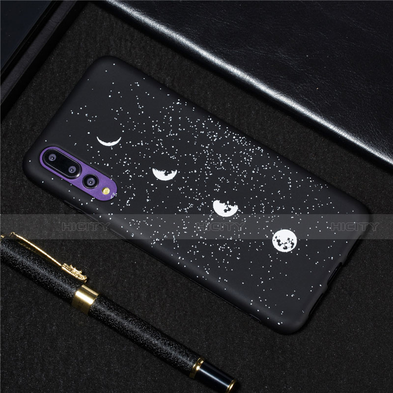 Coque Silicone Paillette Etoile Souple Couleur Unie Etui Housse pour Huawei P20 Pro Plus