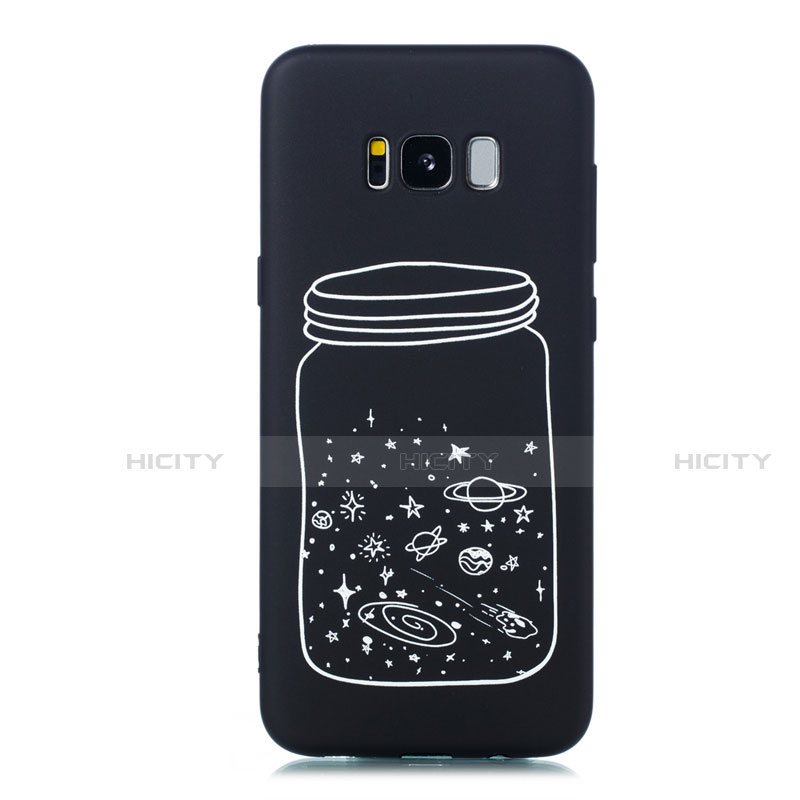 Coque Silicone Paillette Etoile Souple Couleur Unie Etui Housse pour Samsung Galaxy S8 Blanc Plus