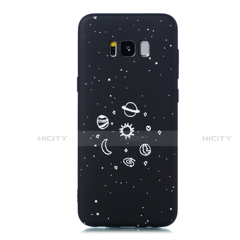 Coque Silicone Paillette Etoile Souple Couleur Unie Etui Housse pour Samsung Galaxy S8 Plus Noir Plus