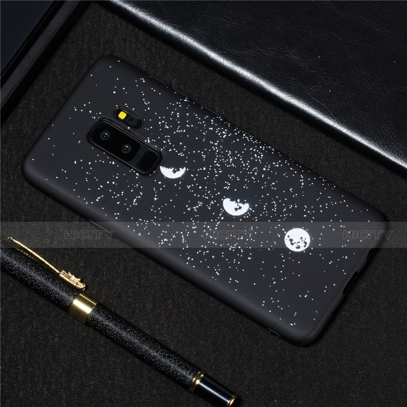 Coque Silicone Paillette Etoile Souple Couleur Unie Etui Housse pour Samsung Galaxy S9 Plus Plus