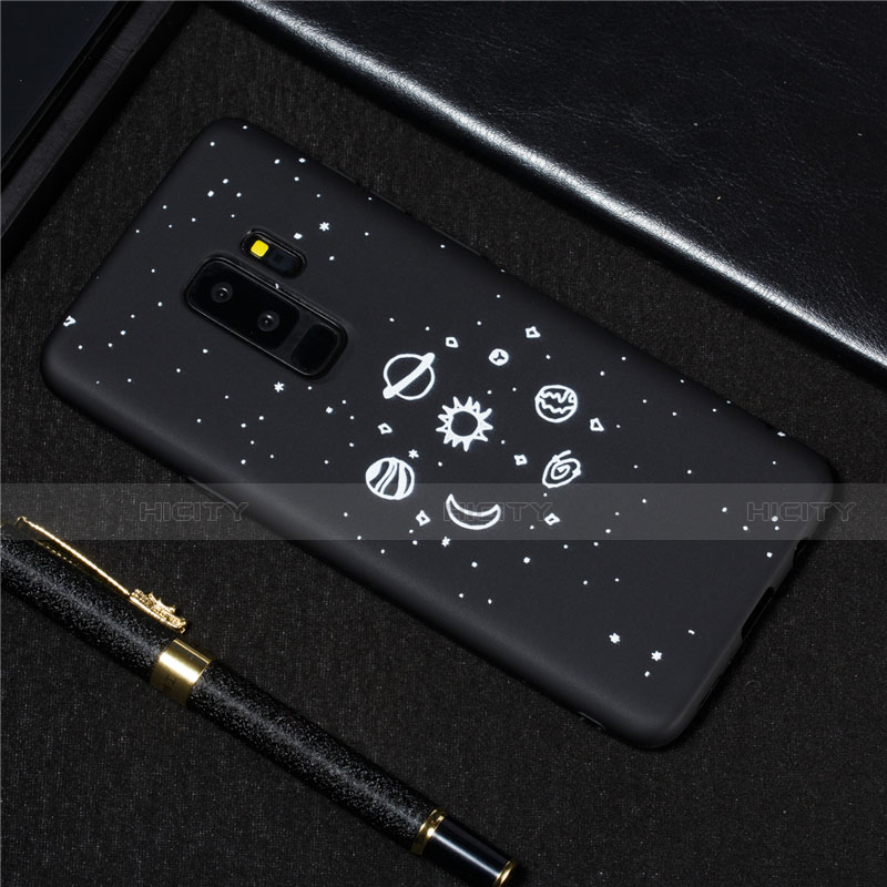 Coque Silicone Paillette Etoile Souple Couleur Unie Etui Housse pour Samsung Galaxy S9 Plus Plus