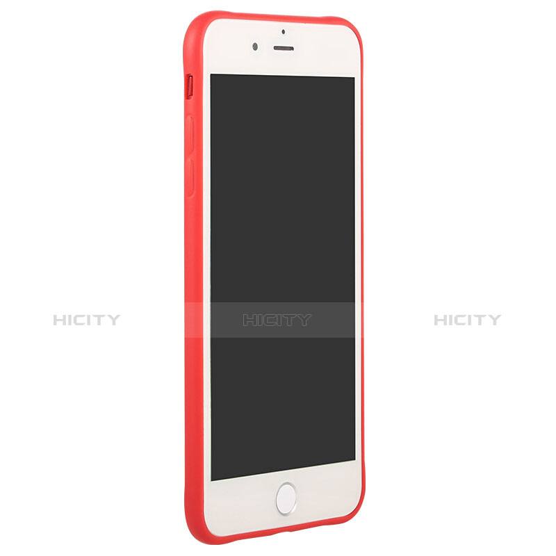 Coque Silicone Souple Couleur Unie Gel C02 pour Apple iPhone 7 Plus Rouge Plus