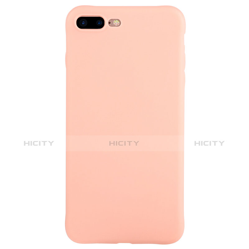 Coque Silicone Souple Couleur Unie Gel C02 pour Apple iPhone 8 Plus Rose Plus