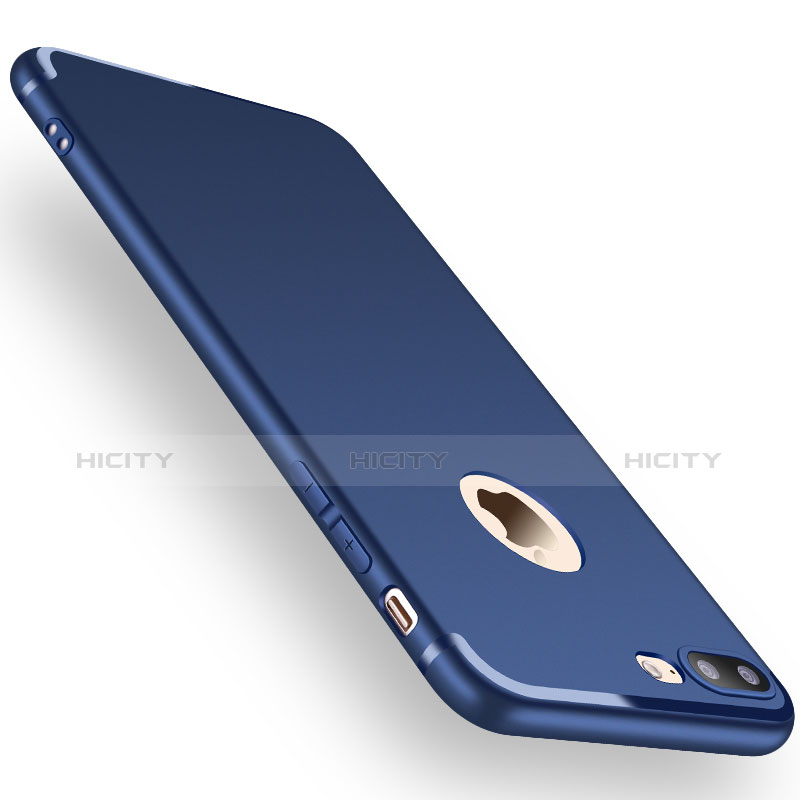 Coque Silicone Souple Couleur Unie Gel C06 pour Apple iPhone 8 Plus Bleu Plus