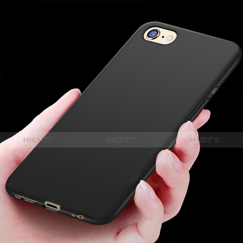 Coque Silicone Souple Couleur Unie Gel pour Apple iPhone 8 Noir Plus