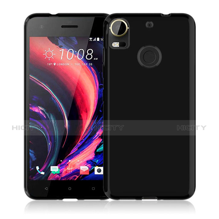 Coque Silicone Souple Couleur Unie Gel pour HTC Desire 10 Pro Noir Plus