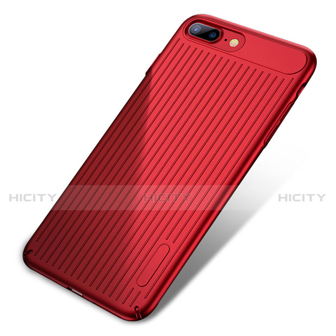 Coque Silicone Souple Housse Vague Line pour Apple iPhone 7 Plus Rouge Plus