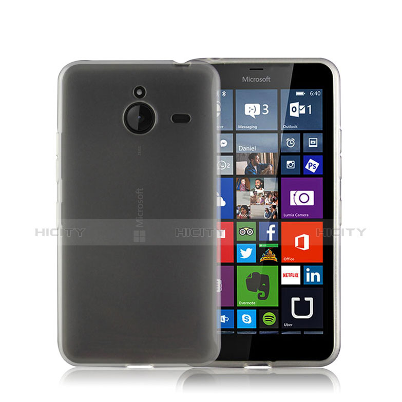 Coque Silicone Souple Mat pour Microsoft Lumia 640 XL Lte Gris Plus