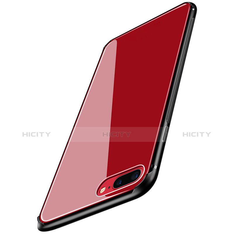 Coque Silicone Souple Miroir M03 pour Apple iPhone 8 Plus Rouge Plus