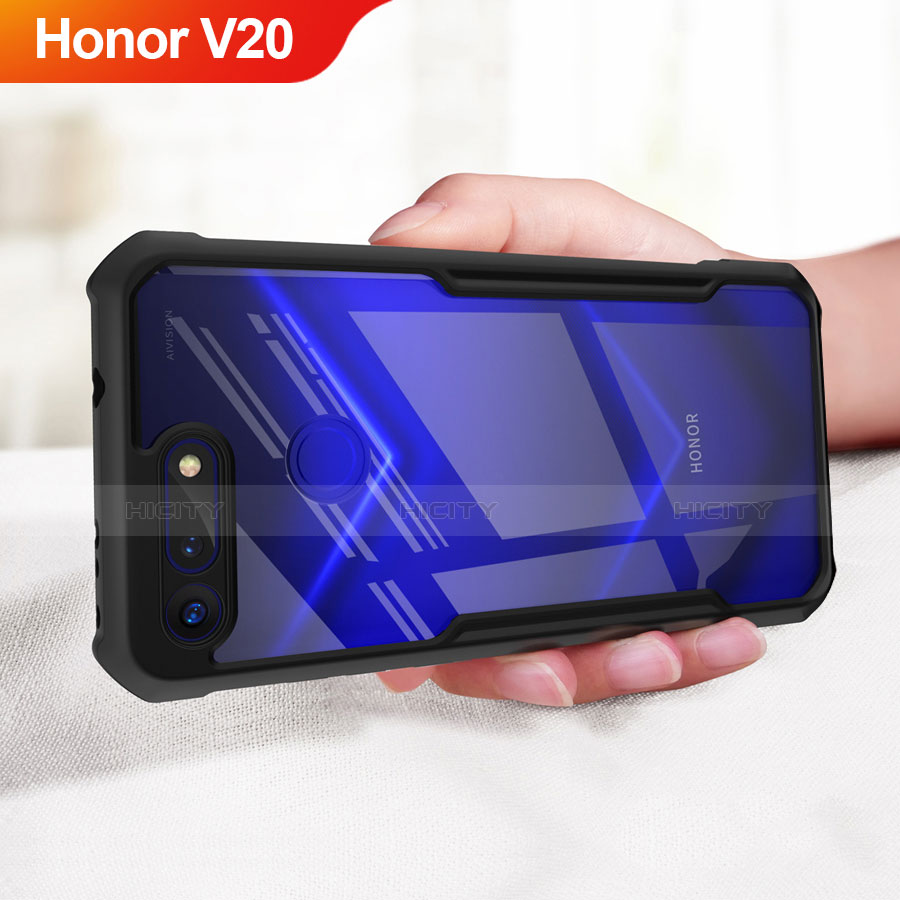Coque Silicone Souple Miroir pour Huawei Honor View 20 Noir Plus