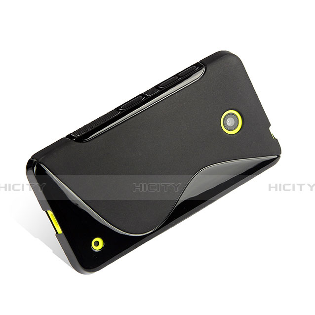 Coque Silicone Souple Vague S-Line pour Nokia Lumia 635 Noir Plus