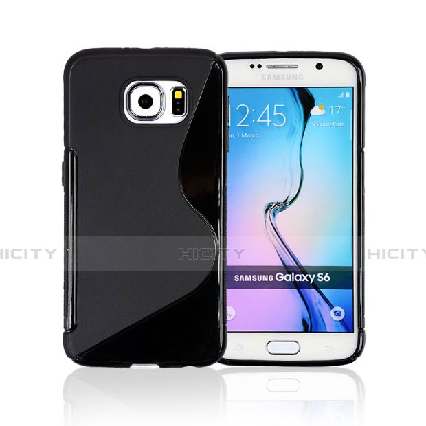 Coque Silicone Souple Vague S-Line pour Samsung Galaxy S6 SM-G920 Noir Plus