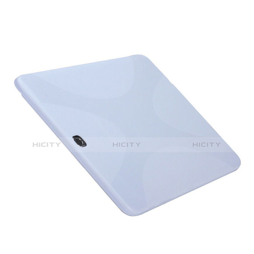 Coque Silicone Souple Vague X-Line pour Samsung Galaxy Tab S2 8.0 SM-T710 SM-T715 Blanc Plus