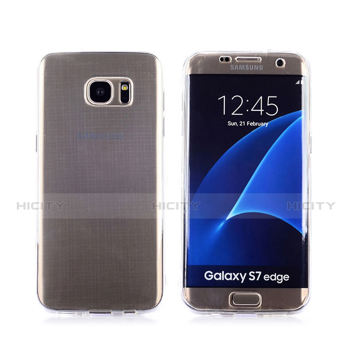 Coque Transparente Integrale Silicone Souple Avant et Arriere Housse Etui pour Samsung Galaxy S7 Edge G935F Clair Plus